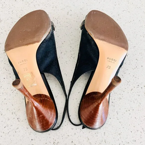 Gucci Heels, size 7, Bamboo details - Picture 5 of 6